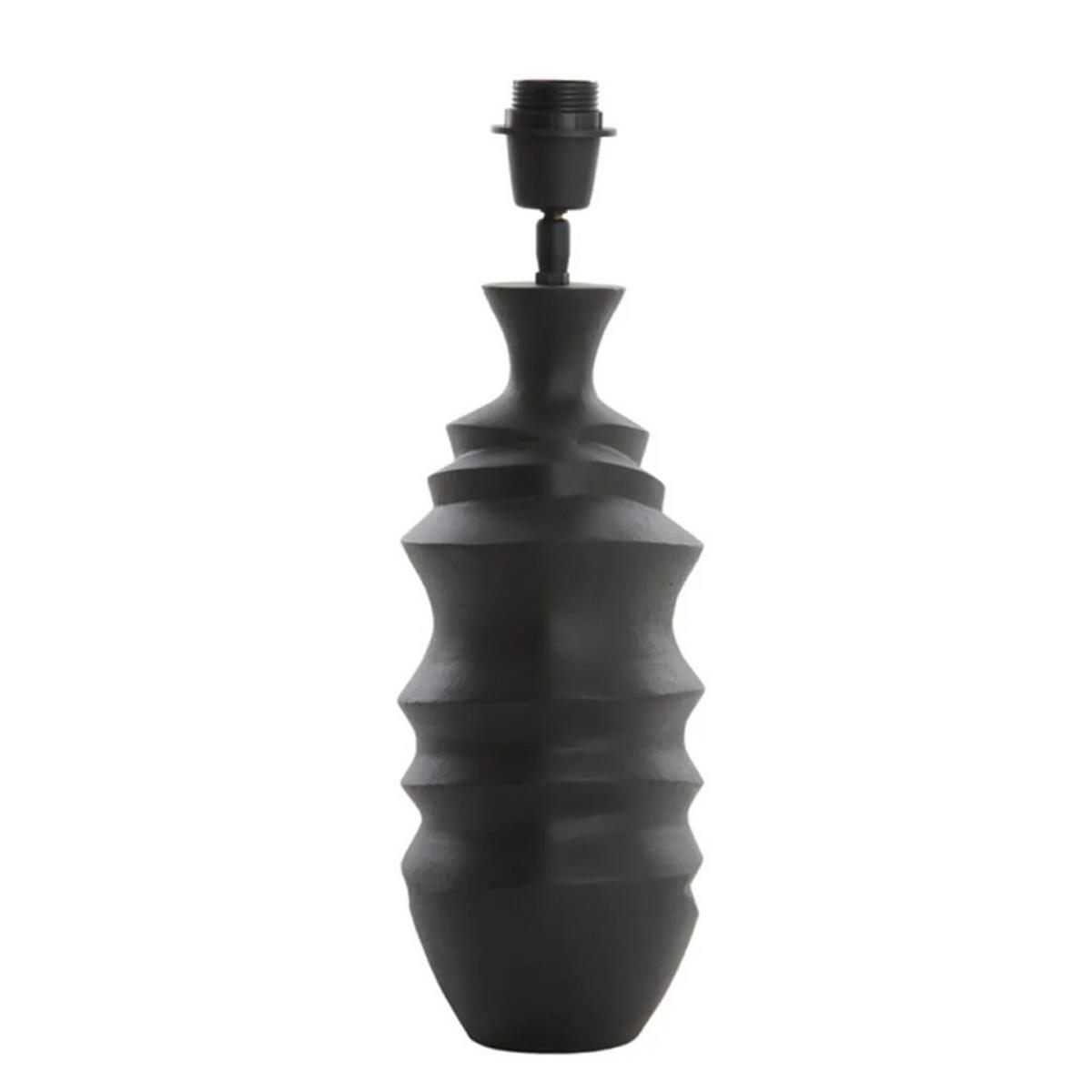 LEUCHTENFUSS SHARON 21x14x41 cm, Metall, Schwarz - Schwarz, Keramik (21/14/41cm) - Light & Living