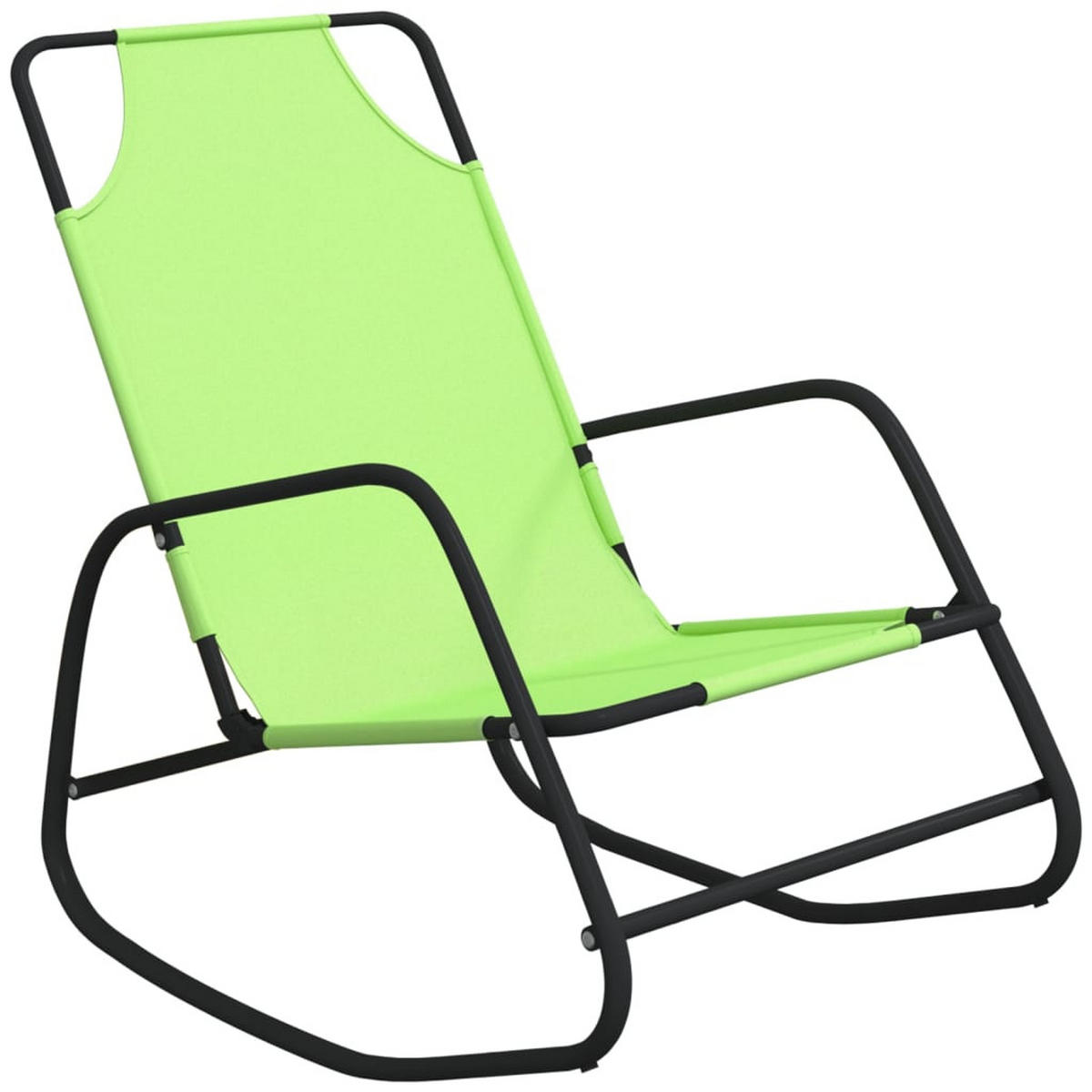 SCHAUKELLIEGEN 2 Stk. Grün Stahl und Textilene - Grün, Metall (89/93.5/58cm) - furnicato