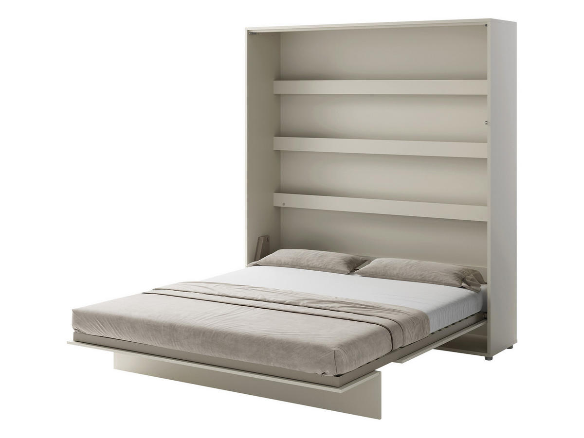 SCHRANKBETT Bed-Concept BC-13 180x200 mit zwei LED-Lampe - Kaschmir/Grau, Holz/Holzwerkstoff (180/200cm) - MIRJAN24