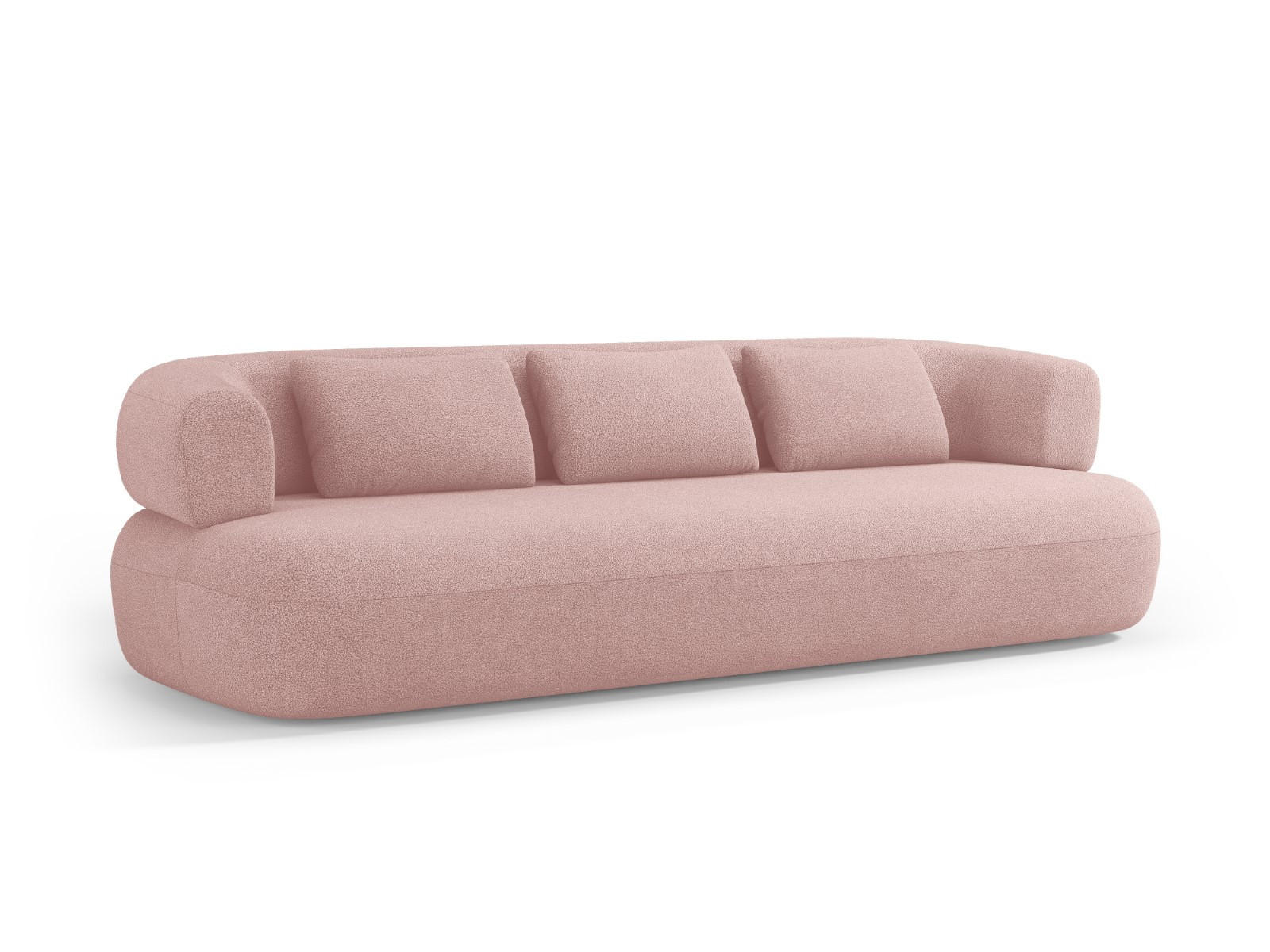 SOFA Jenny aus Boucle puderrosa 4 Sitzplätze - Altrosa, Textil (90/73/226cm) - Micadoni