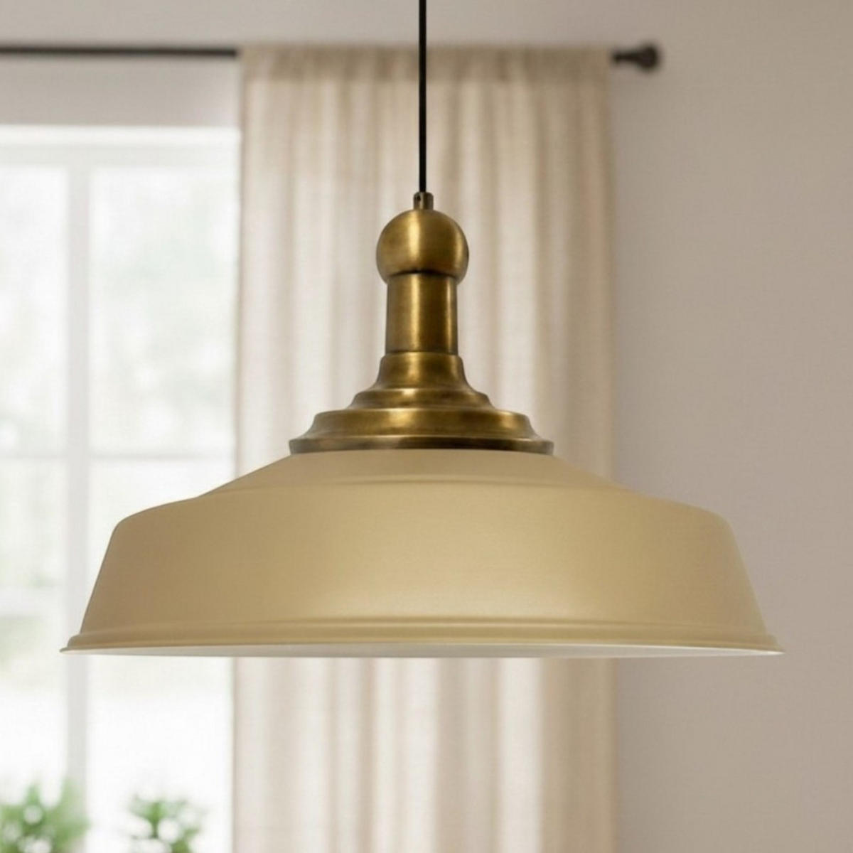 PENDELLEUCHTE Asletl 40/30 cm - Beige, Metall (30/40/30cm) - Bamyum