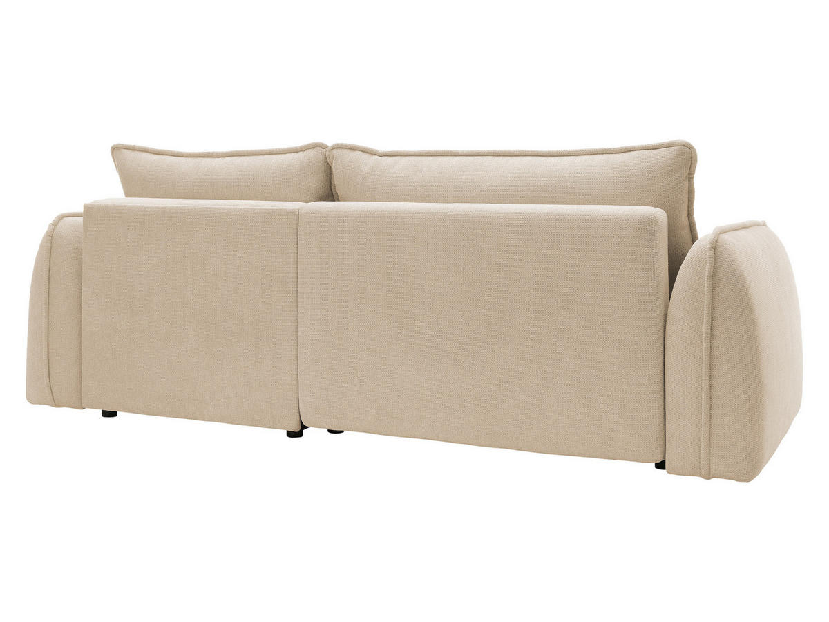 ECKSOFA Moho, Seite: Rechts - Beige/Schwarz, Holz/Kunststoff (254/162cm) - MIRJAN24