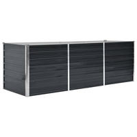 GARTEN-HOCHBEET Anthrazit 240/80/77 Cm Verzinkter Stahl - Anthrazit, Metall (240/77/80cm) - vidaXL