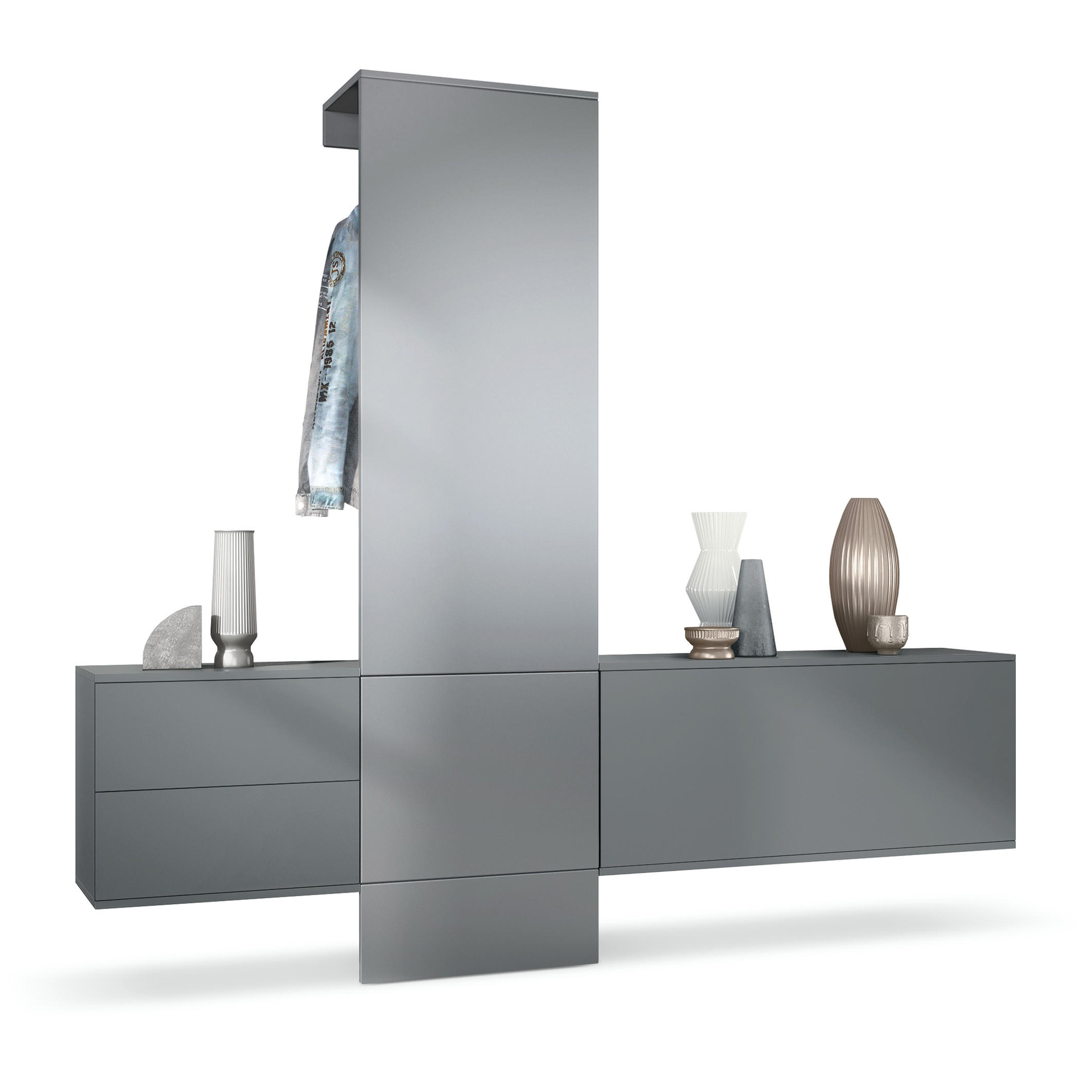 Vladon Garderobe Graphit 209x193x35 cm