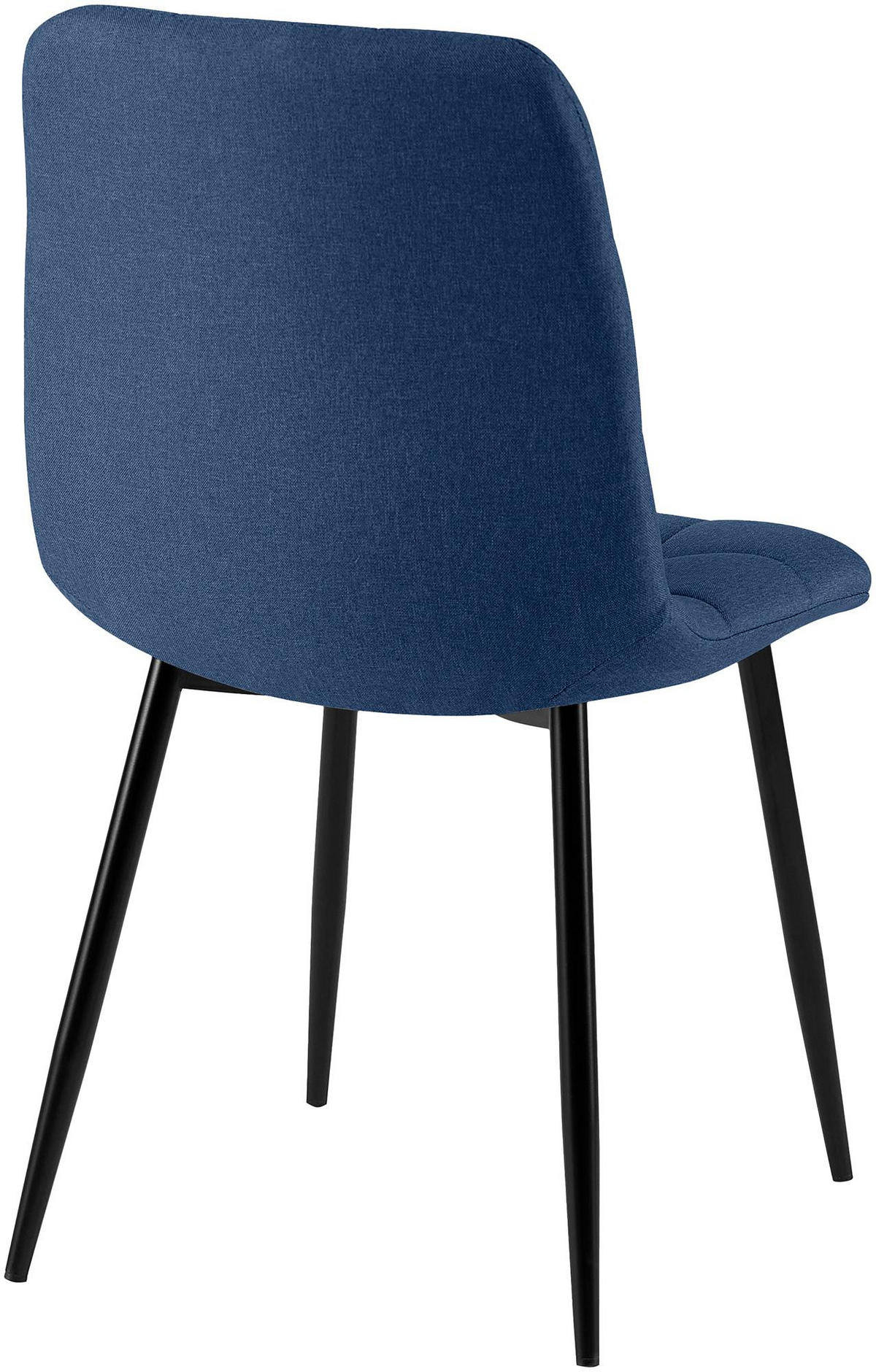 STUHL Stoff Blau - Blau/Schwarz, Textil/Metall (45/84/55cm) - CLP