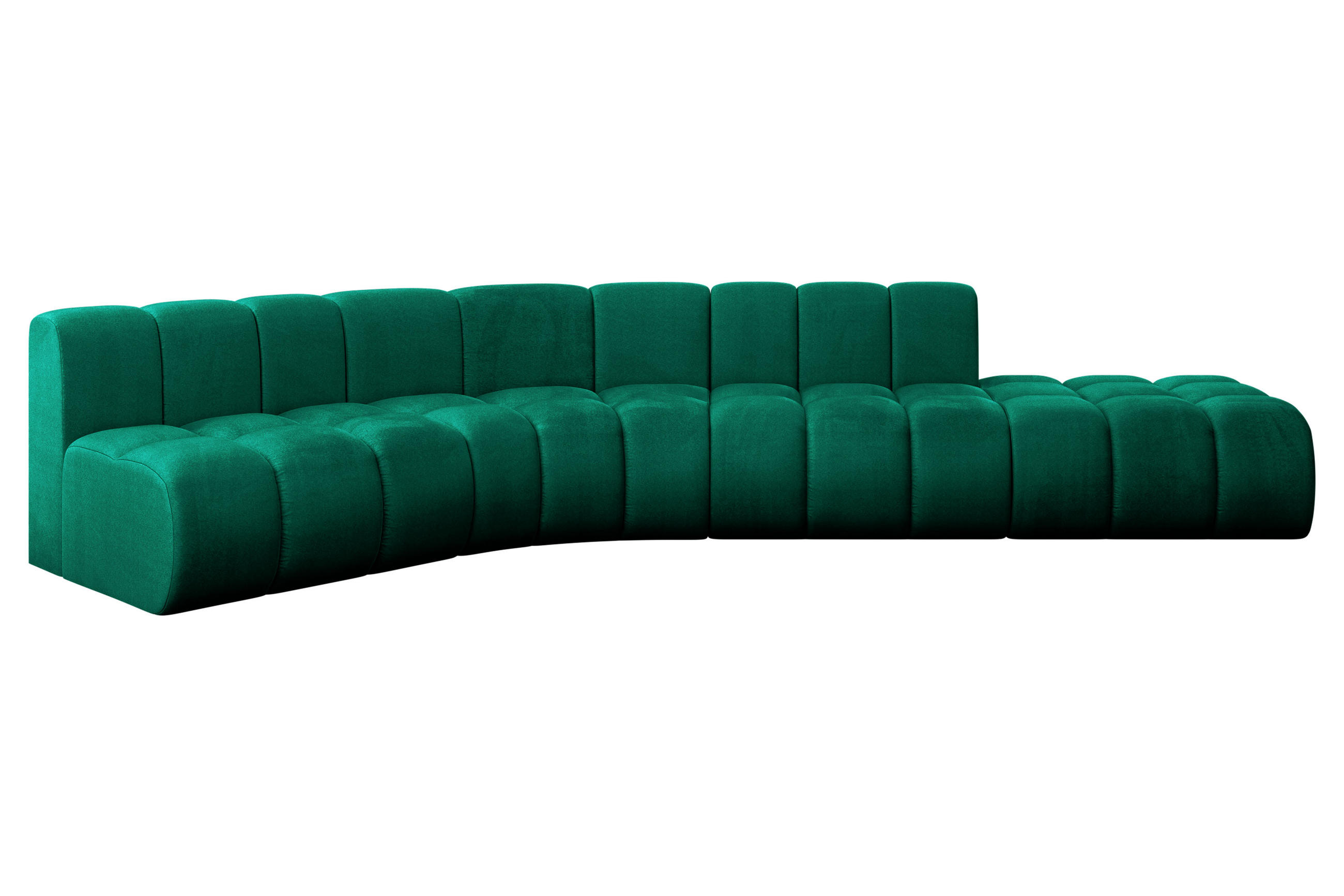 ECKSOFA modulares Sofa Brilo-L1 - 380x174x70 cm Grün - Dunkelgrün, Holzwerkstoff/Textil (380/174cm) - ALTDECOR