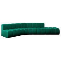 ECKSOFA modulares Sofa Brilo-L1 - 380x174x70 cm Grün - Dunkelgrün, Holzwerkstoff/Textil (380/174cm) - ALTDECOR