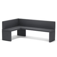 ECKBANK links OWEN Kunstleder, 128/168 cm Dunkelgrau - Dunkelgrau, Holz/Kunststoff (128/168cm) - Idohome