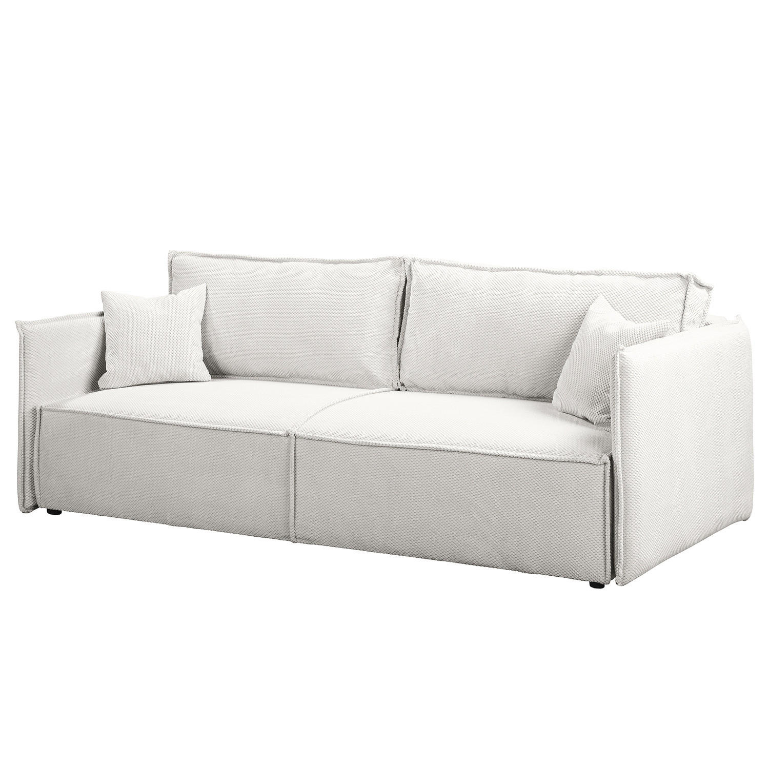 SCHLAFSOFA - Schwarz/Weiß, Kunststoff/Textil (221/70/105cm) - home24