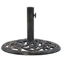 SONNENSCHIRMSTÄNDER Bronze 12 Kg 48 Cm Gusseisen - Braun, Metall (48/48cm) - vidaXL