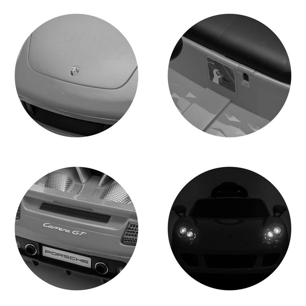 ELEKTROAUTO Porsche Carrera GT schwarz Fernbedienung Bluetooth 2 Motoren - Schwarz, Kunststoff (109/59/45cm) - Chipolino