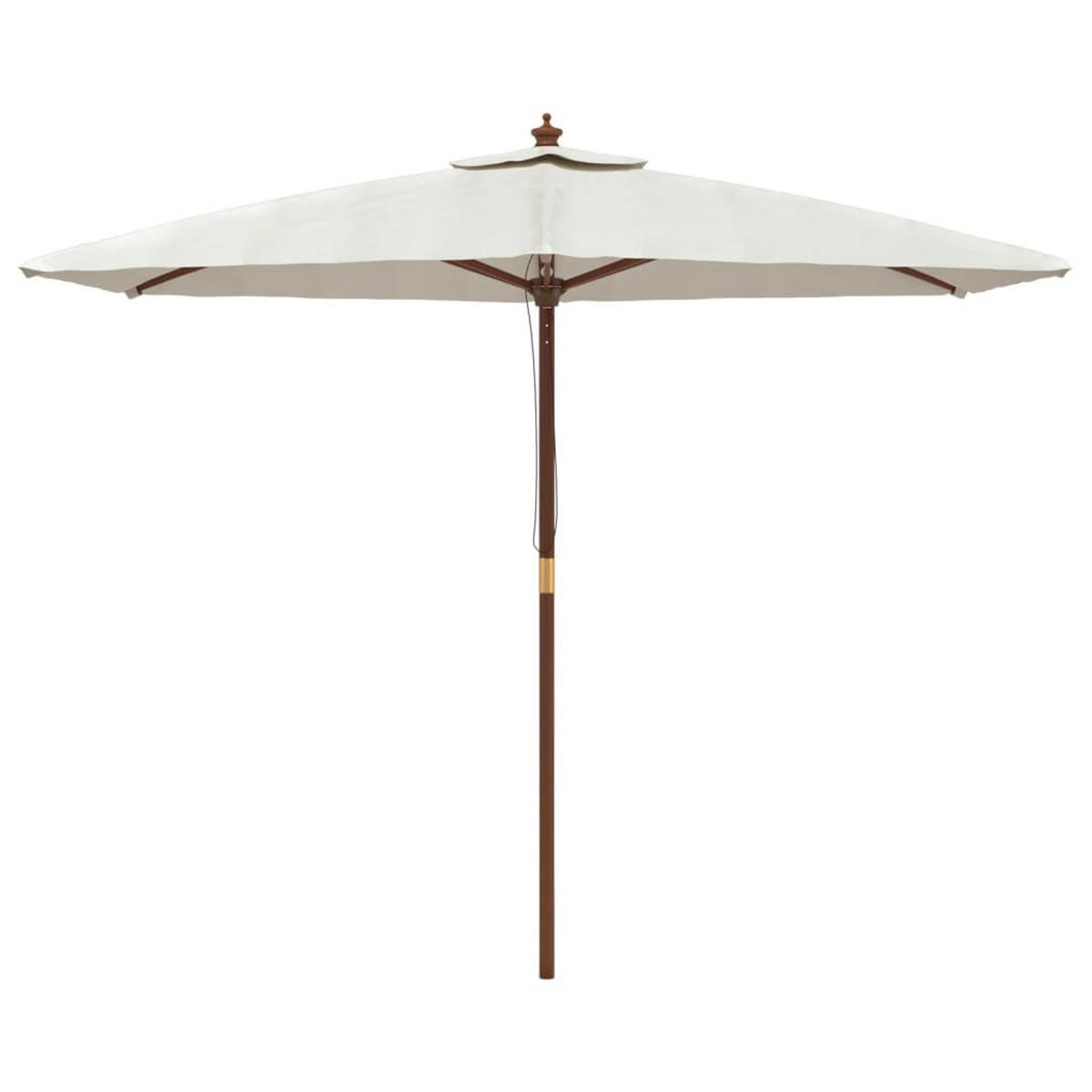 SONNENSCHIRM Mit Holzmast Sandfarben 299/240 Cm - Weiß, Holz (299/299cm) - vidaXL