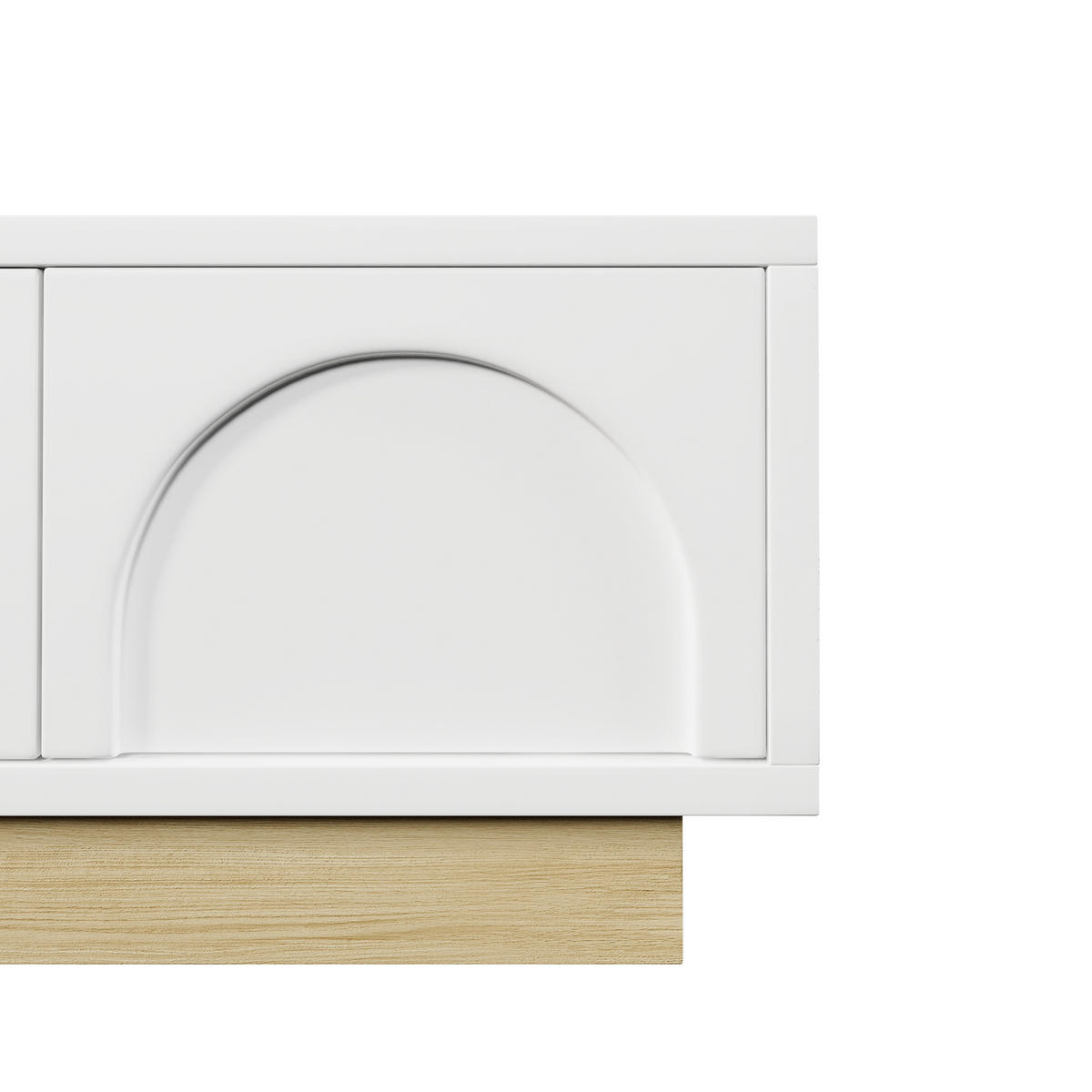TV-LOWBOARD holzoptik & geschwungenes design - Weiß, Holzwerkstoff (175/41.5/40cm) - Urban Meuble
