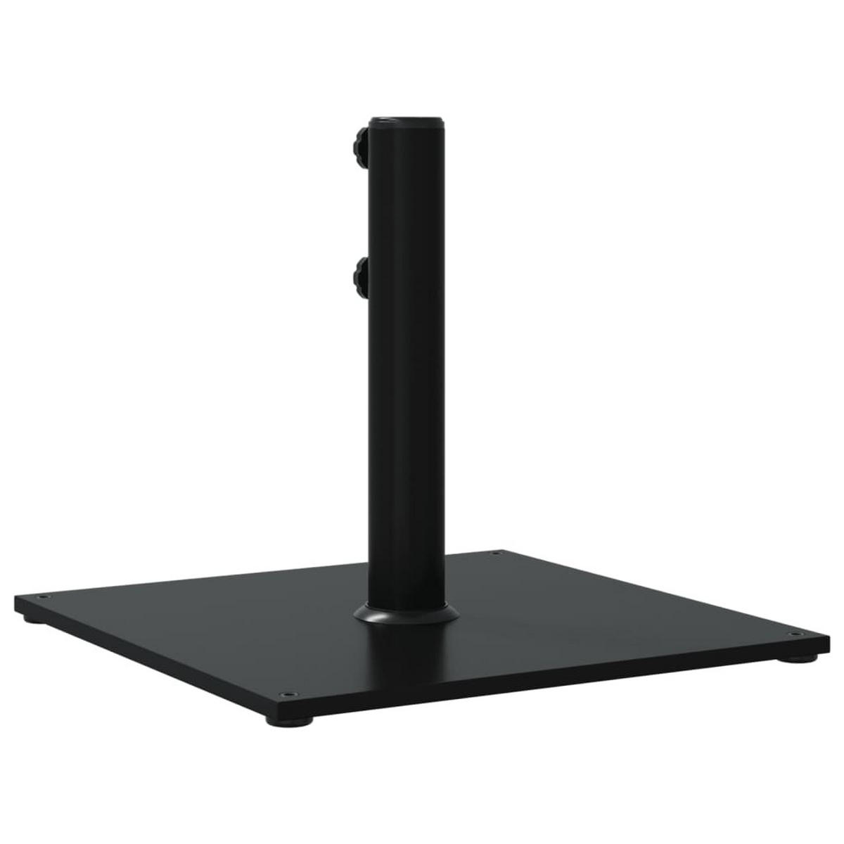 SONNENSCHIRMSTÄNDER Ø32/38/48 Mm Mast 17 Kg Quadratisch - Schwarz, Metall (43/43cm) - vidaXL