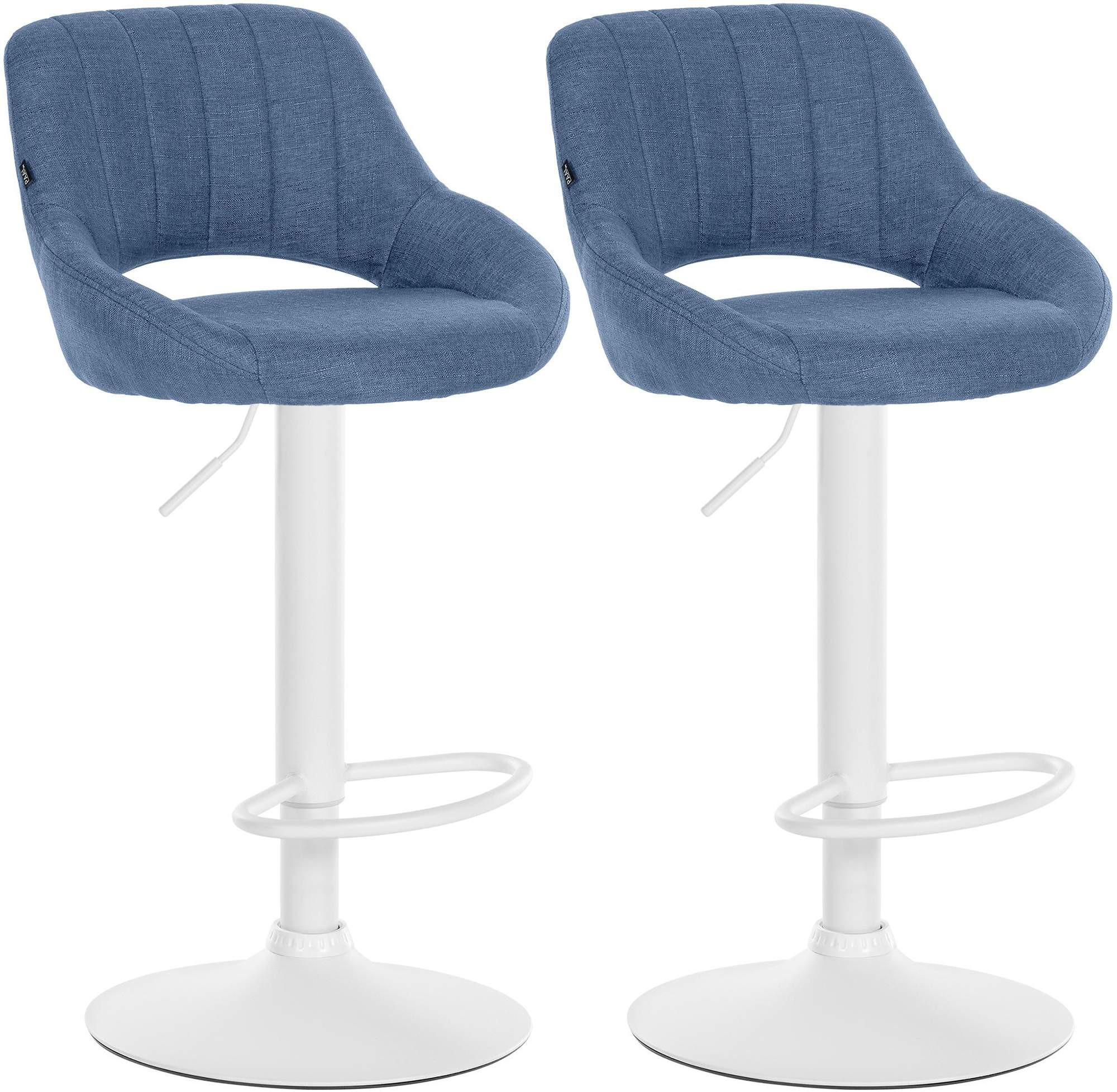 BARHOCKER 2er Set Stoff blau - Blau, Textil (47/85/48cm) - CLP
