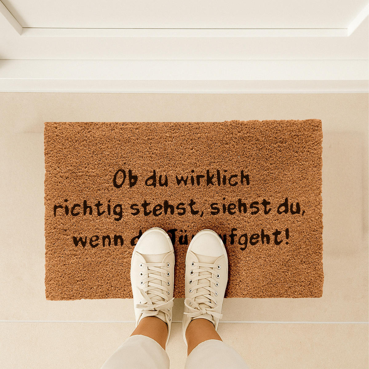 ROHOŽ - svetlohnedá, textil/plast (60/40cm) - Relaxdays