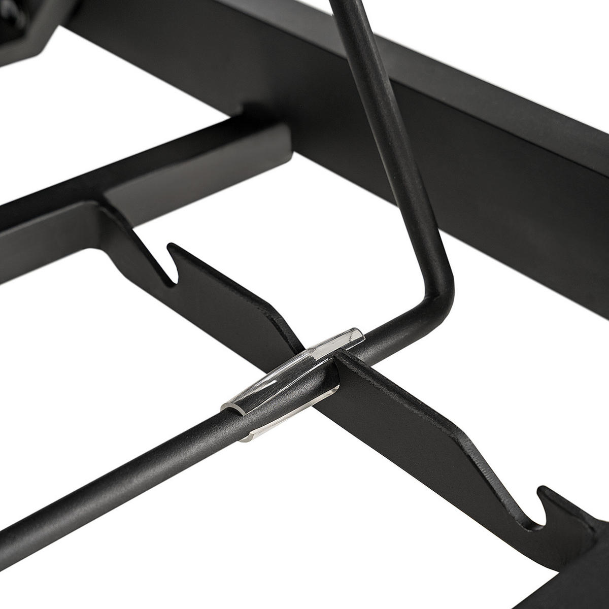 GARTENLIEGE MIT GITTERSTOFF - Textilene / Aluminium - Schwarz / Braun - Schwarz/Braun, Holz/Textil (71/48/195cm) - home24