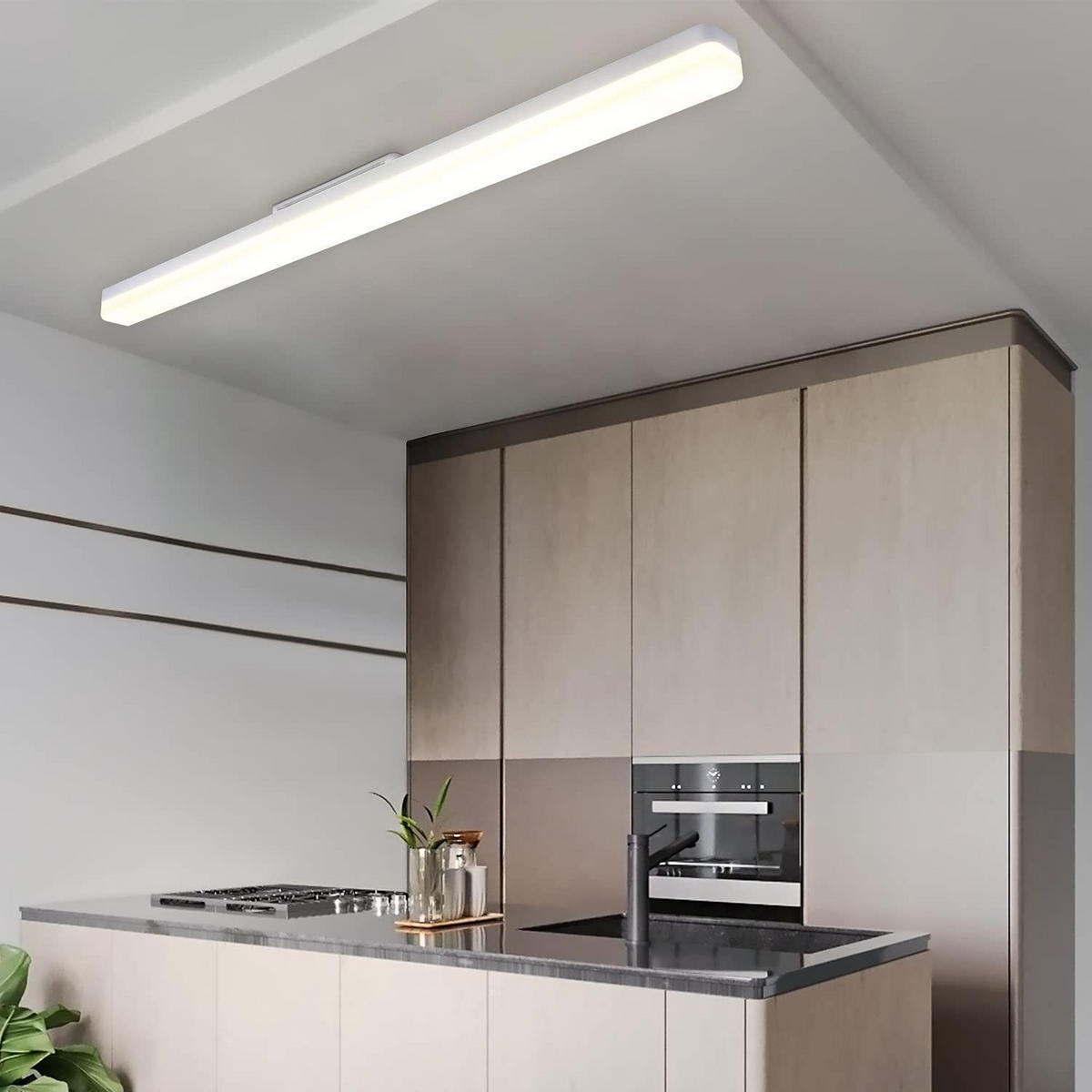 LED-DECKENLEUCHTE Ahri 90/4.5/5cm - Weiß, Metall (90/4.5/5cm) - ZMH