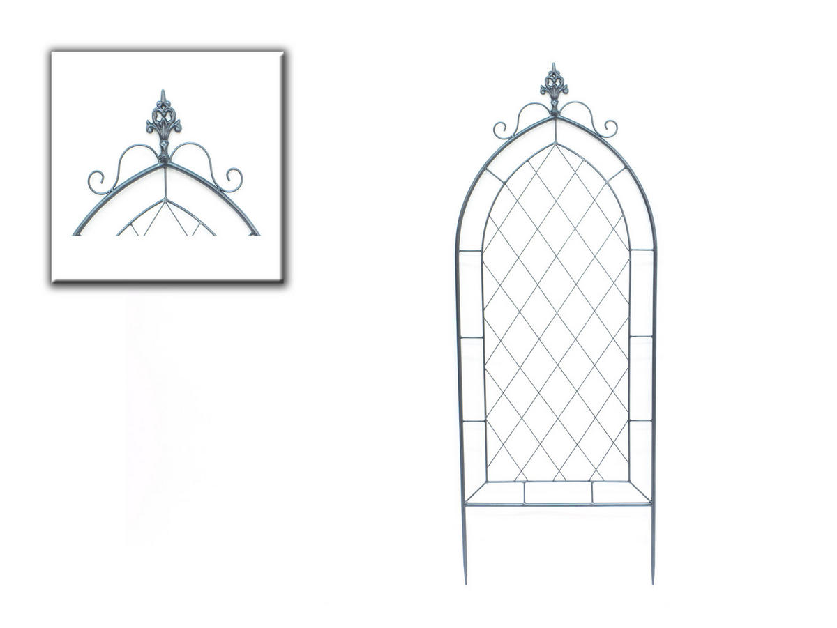 RANKHILFE Metall Grau 120 cm 96193 - Grau, Metall (45/122.5/1.5cm) - DanDiBo