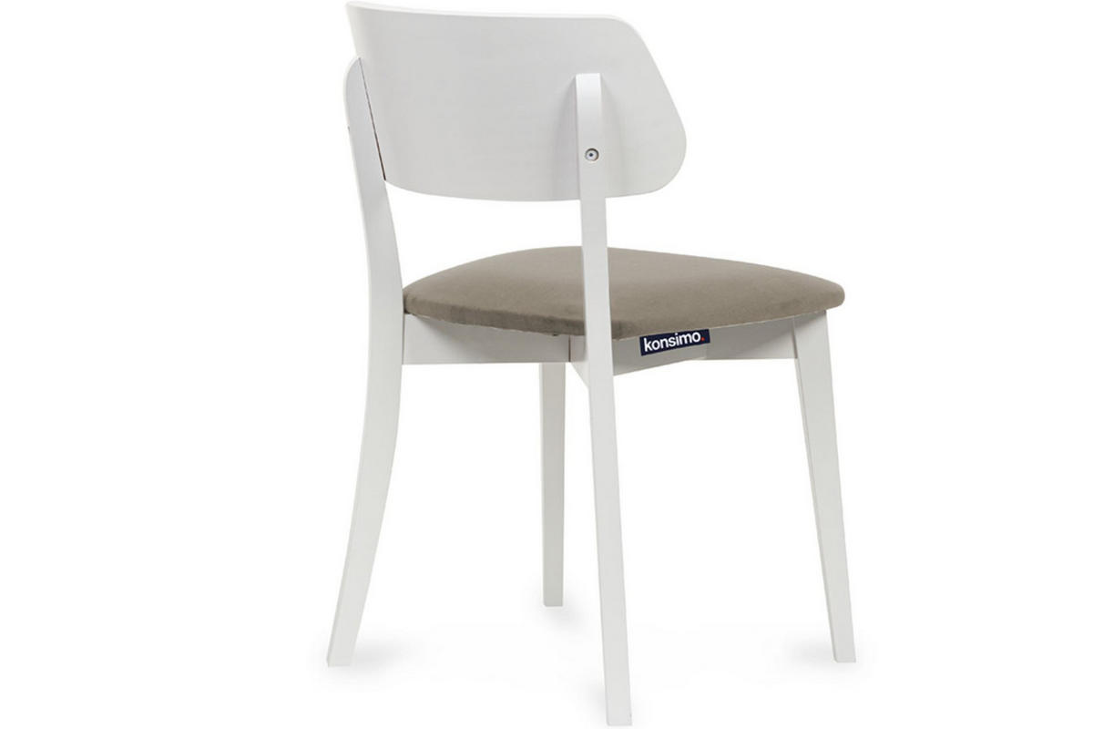 ESSZIMMERSTÜHLE VINIS (2er-Set), beige / weiß - Beige/Weiß, Holz/Buchenholz (47/81/45cm) - KONSIMO®