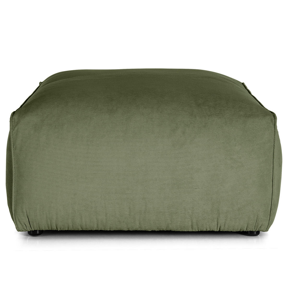 POLSTERHOCKER - Dunkelgrün/Schwarz, Kunststoff/Textil (81/38/100cm) - home24