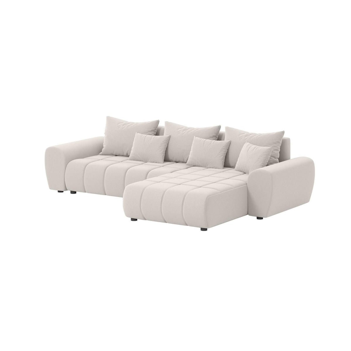 ECKSOFA Eide L mit Schlaffunktion, Cremeweiß - Creme, Textil (290/180cm) - Fedve