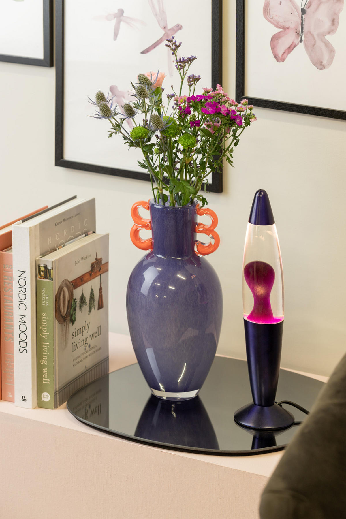 VASE Fiesta Large Lila 14.5/14.5/30 cm - Lila, Glas (14.5/30cm) - Present Time