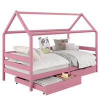 HAUSBETT CLIA 90X200 CM - Rosa, Holz (96/145/206cm) - IDIMEX