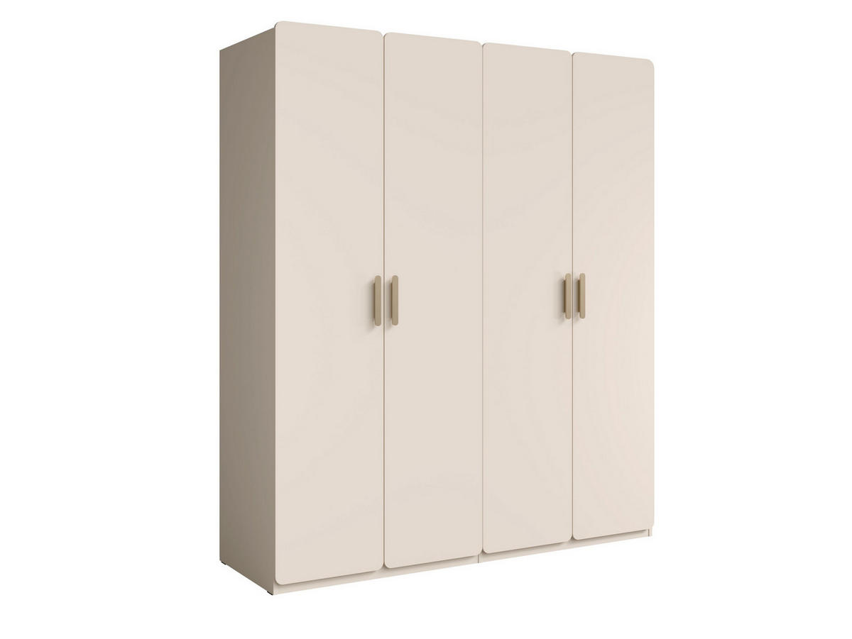 DREHTÜRENSCHRANK LOKIRN 179/210/58,1cm 4-türig Sandbeige - Sandfarben, Holzwerkstoff (179/210/58.1cm) - MASSENO