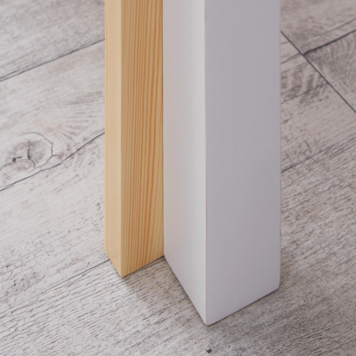 HOCHBETT 90/200 cm mit Lattenrost - Weiß, Holz - Homestyle4u