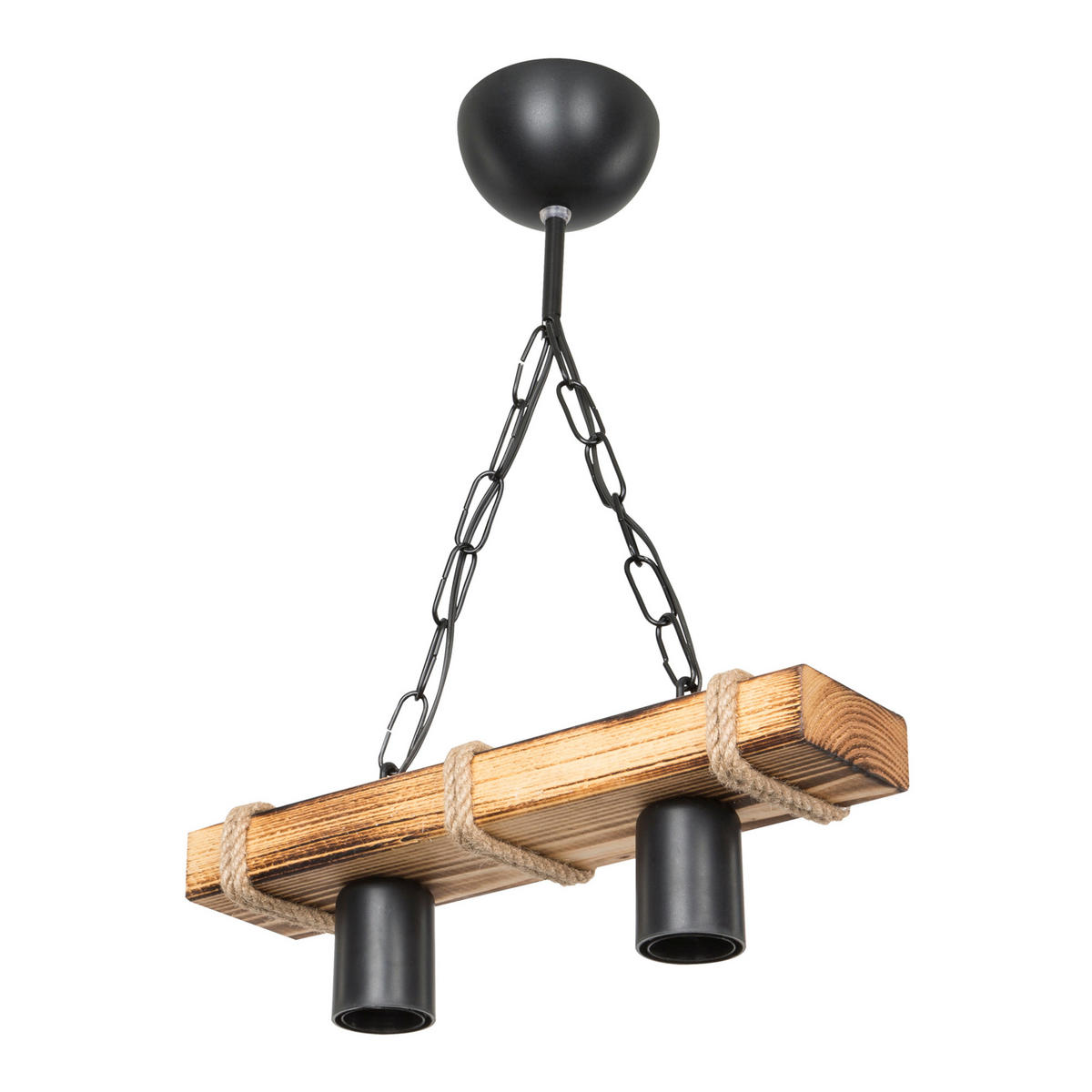 HÄNGELEUCHTE Hemel - Schwarz, Holz/Metall (10/34/44cm) - lux.pro