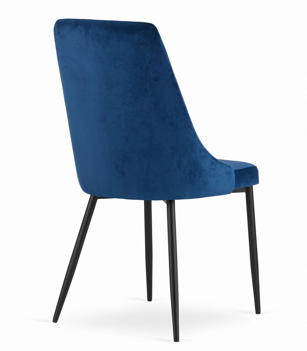 STUHL BRISIGHELLA 6-er Set, Blau, mit Samtstoff gepolstert - Blau, Textil/Metall (49/94/61cm) - Komodee