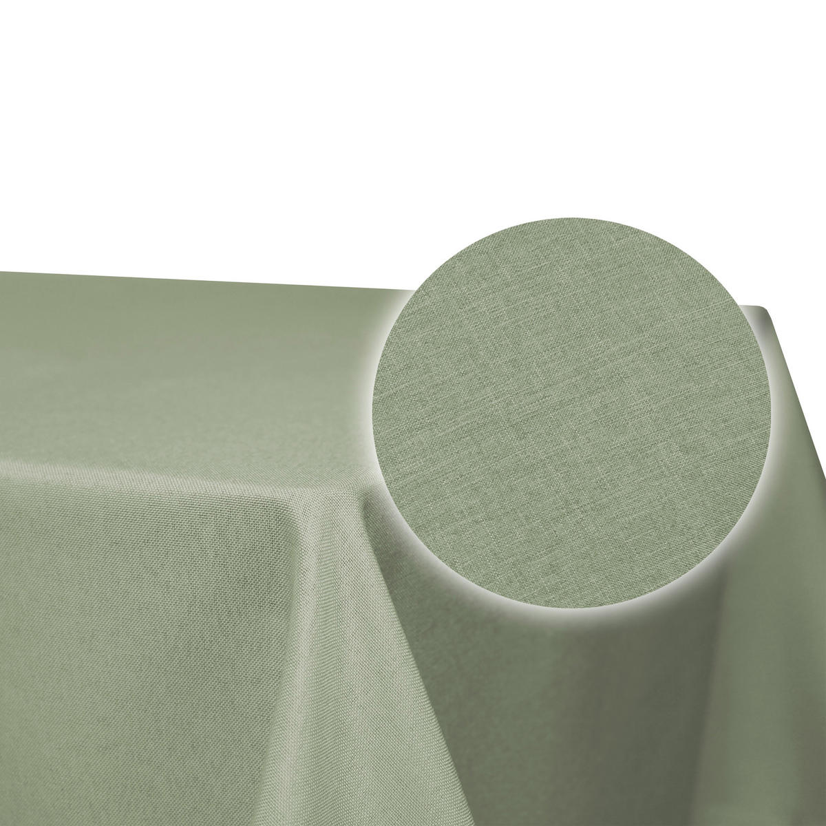 TISCHDECKE Leinenoptik 110/160 cm eckig Hellgrün - Hellgrün, Textil (110/160cm) - TiborTex