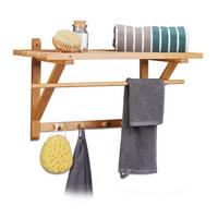 WANDGARDEROBE - Hellbraun, Holz (60/35/30cm) - Relaxdays