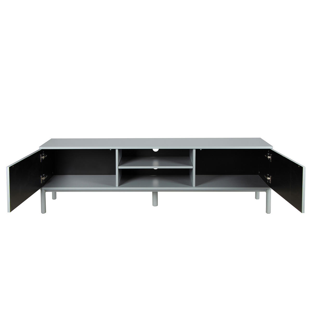 TV-LOWBOARD - Hellgrau, Holz/Holzwerkstoff (180/55/40cm) - home24