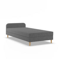 BOXBETT MIT KOPFTEIL 80x200 CASPE, Grau - Dunkelgrau, Textil (80/200cm) - Mebligo
