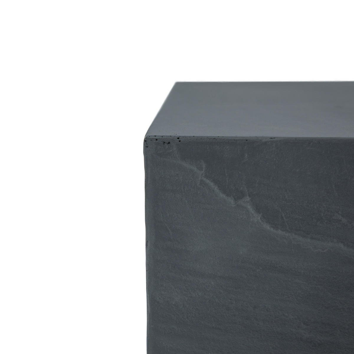 BEISTELLTISCH COLORADO aus GF-Beton, Wetterbeständig, 35x35x46 cm - Dunkelgrau, Naturmaterialien (35/35/46cm) - Elementi