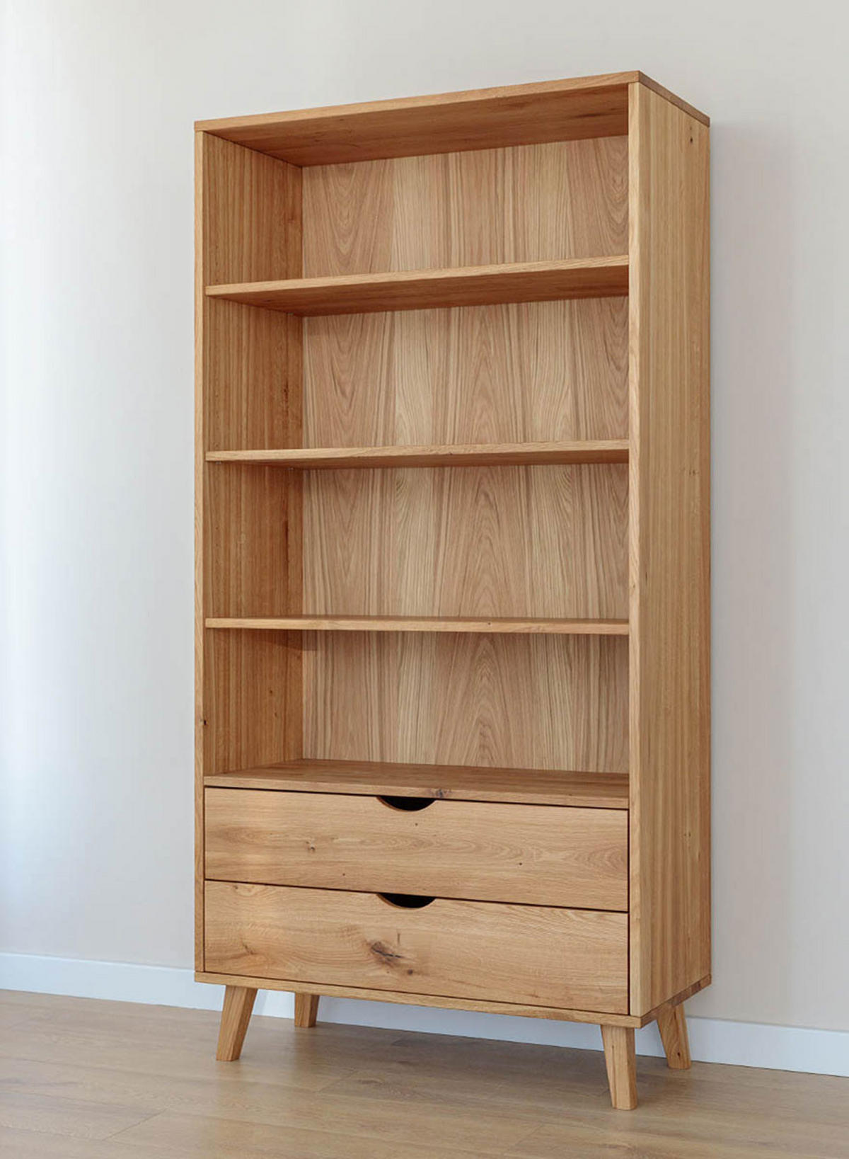 BÜCHERREGAL Simona Eiche Natur 90 / 40 / 180cm - Eichefarben, Holz (90/180/40cm) - Feldmann-Wohnen