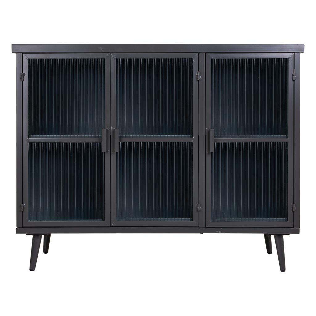 SIDEBOARD aus Metall und Naturholz 102x33x80 cm - Multicolor, Metall (102/79.5/33cm) - Wanderlust
