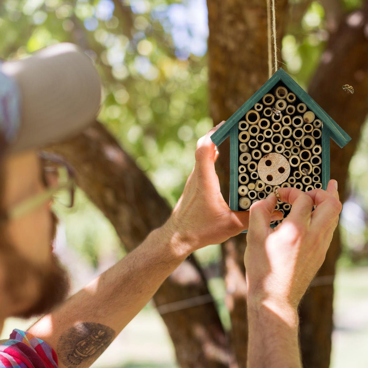 INSEKTENHOTEL - Multicolor, Holz (17/20/8.5cm) - Relaxdays
