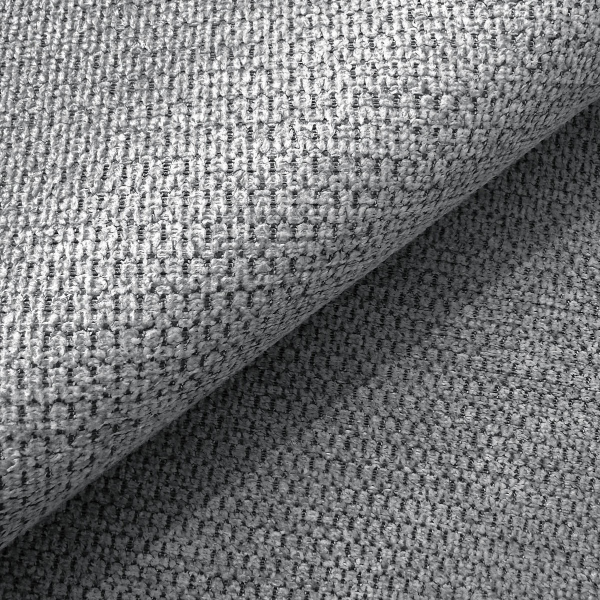 ECKSOFA Sora mit Schlaffunktion, Bettkasten und extra tiefer Komfortzone aus hochwertigem Grau Strukturstoff - Schwarz/Grau, Holz/Kunststoff (140/200cm) - S-Style