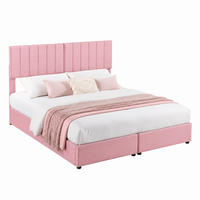 POLSTERBETT mit hydraulischem Stauraum 180x200 cm Rosa - Pink, Metall (180/200cm) - Meubliv