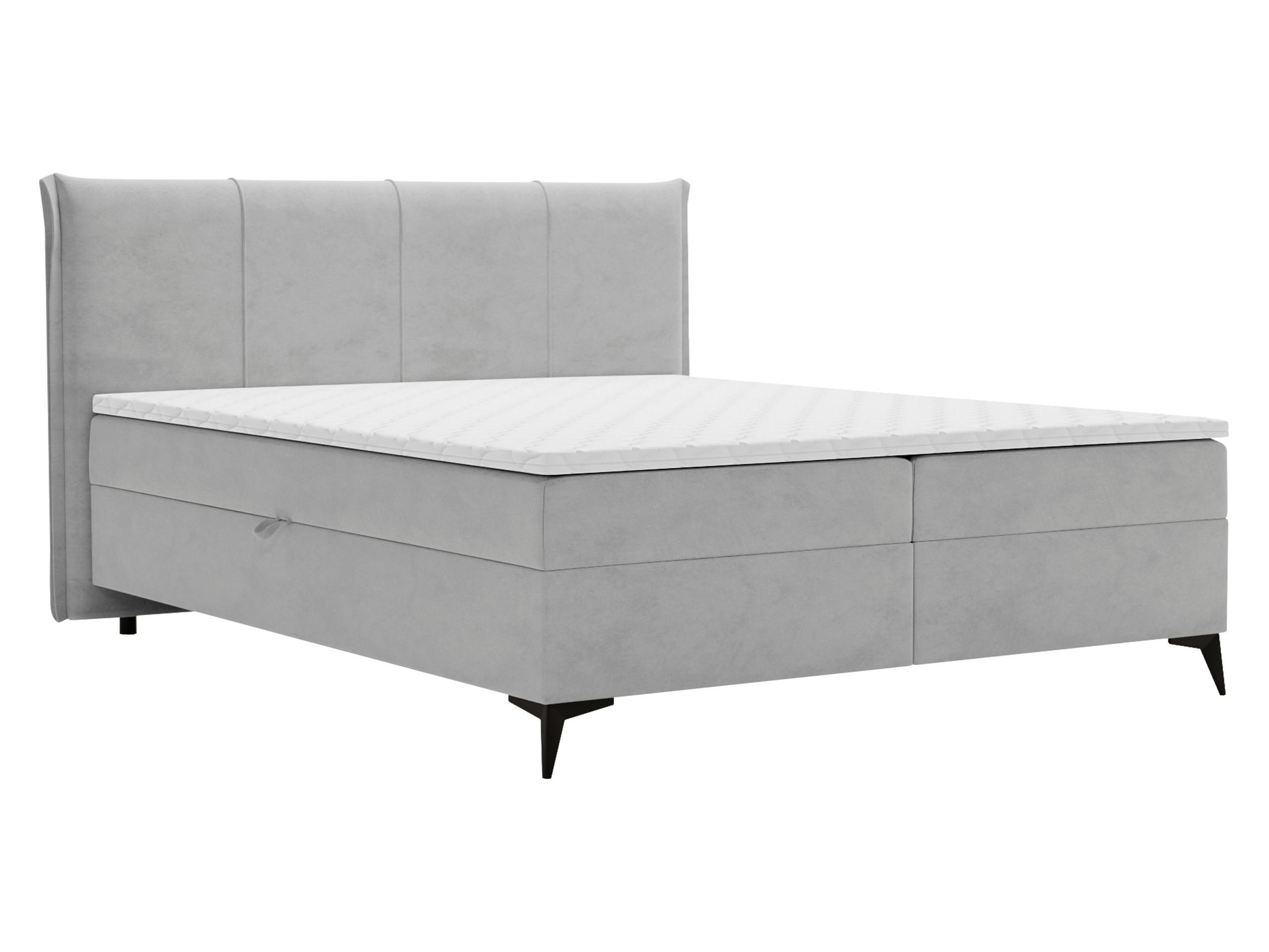 BOXBETT Eco - Hellgrau/Schwarz, Holz/Holzwerkstoff (180/200cm) - MIRJAN24