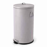 MÜLLEIMER Grau Treteimer Soft-Close 40 l - Grau, Kunststoff/Metall (35/67/35cm) - Relaxdays