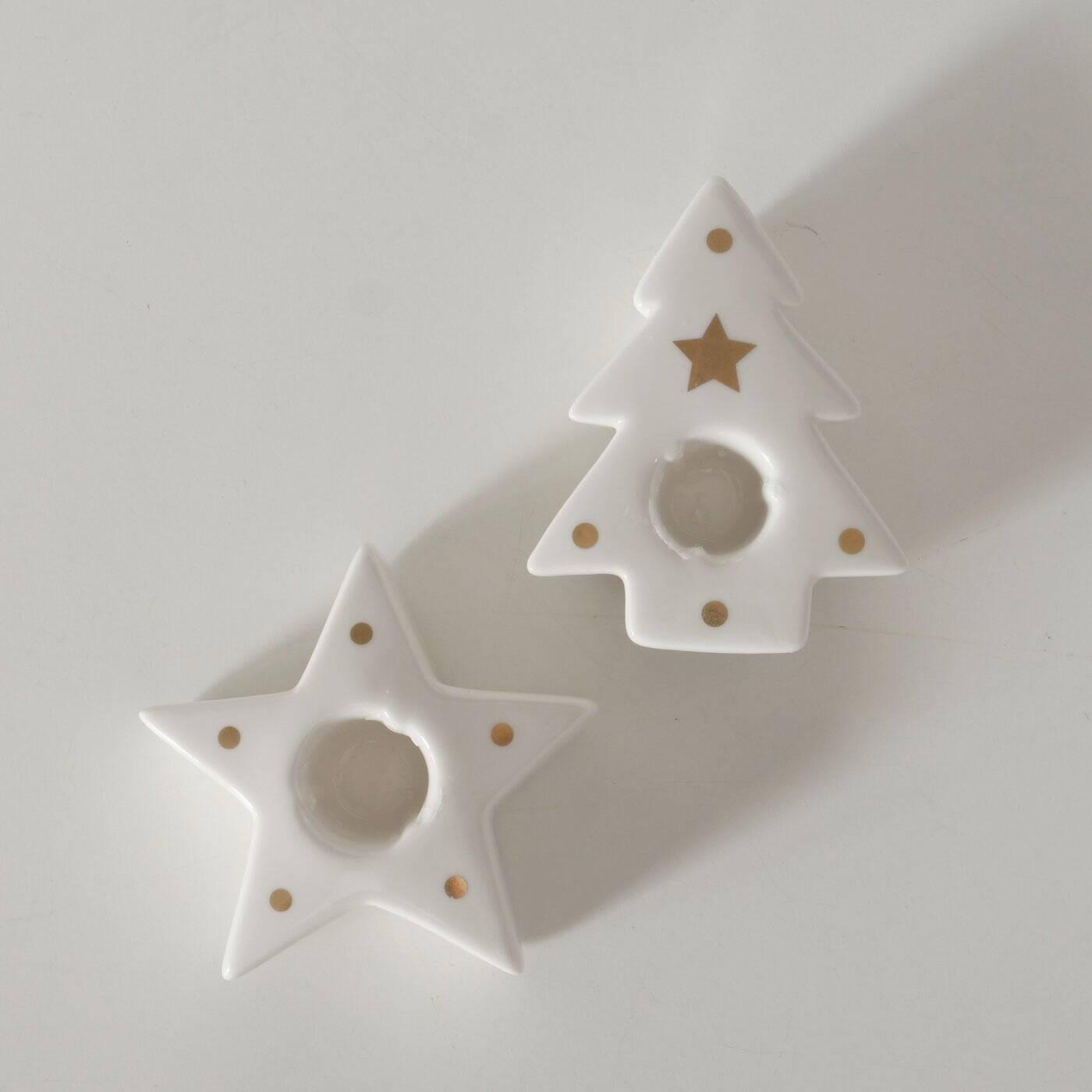 TEELICHTHALTER Bryno - Weiß, Keramik (8.8/2.8cm) - Boltze Home