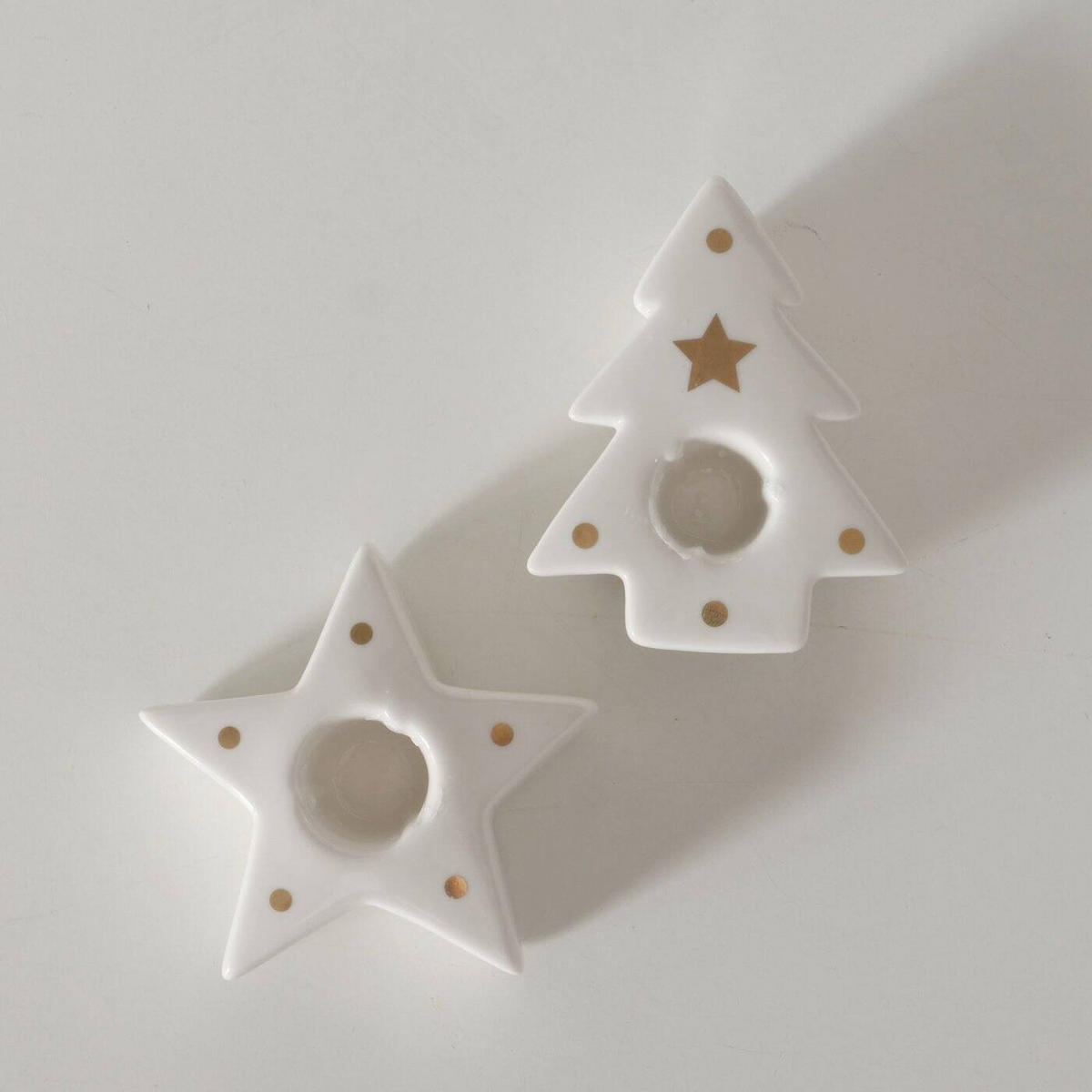 TEELICHTHALTER Bryno - Weiß, Keramik (8.8/2.8cm) - Boltze Home