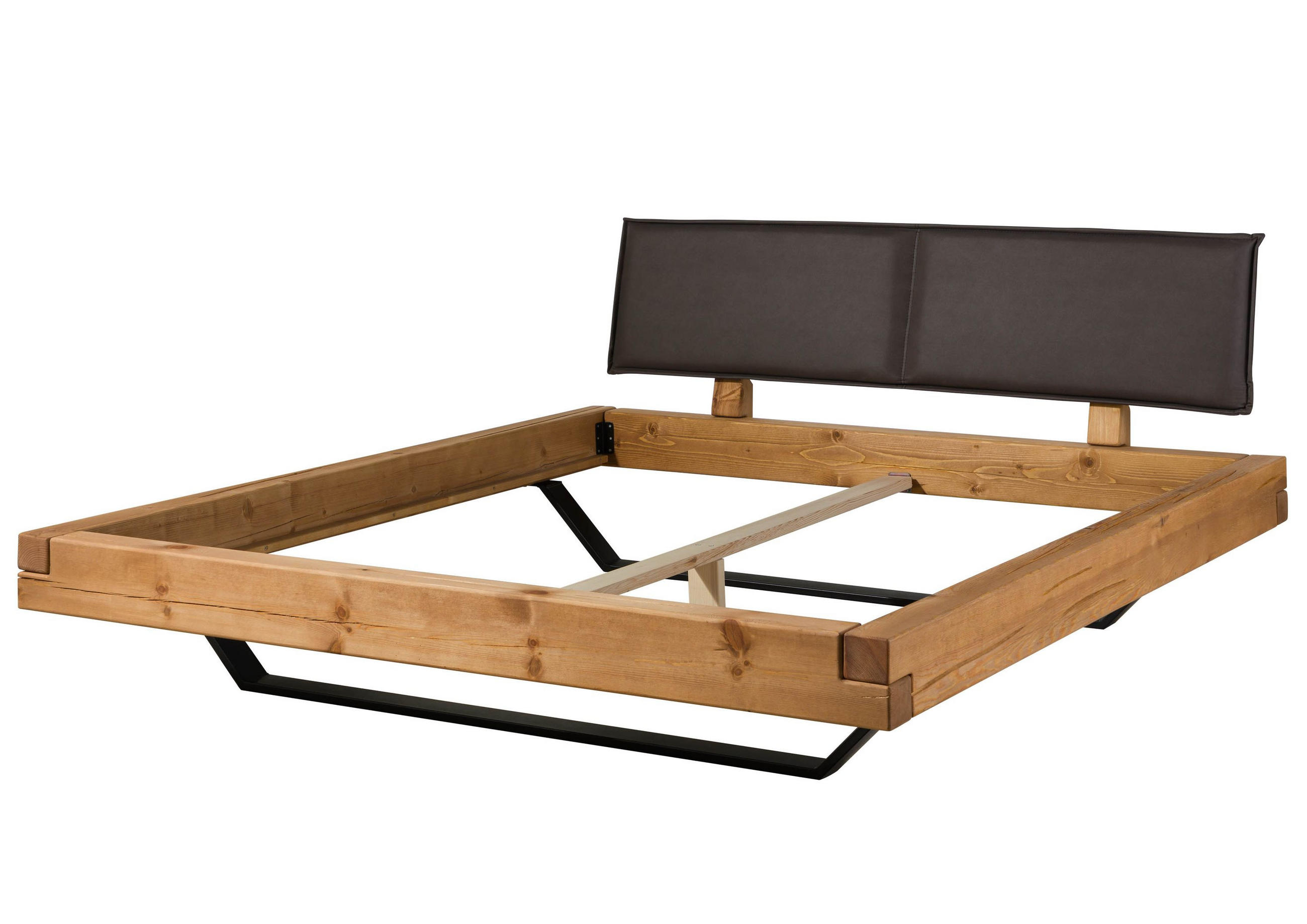 HOLZBETT Fichte 200x200 natur gebeizt / geölt FICHTELBERG #13 - Naturfarben, Holz (200/200cm) - Massivmoebel24