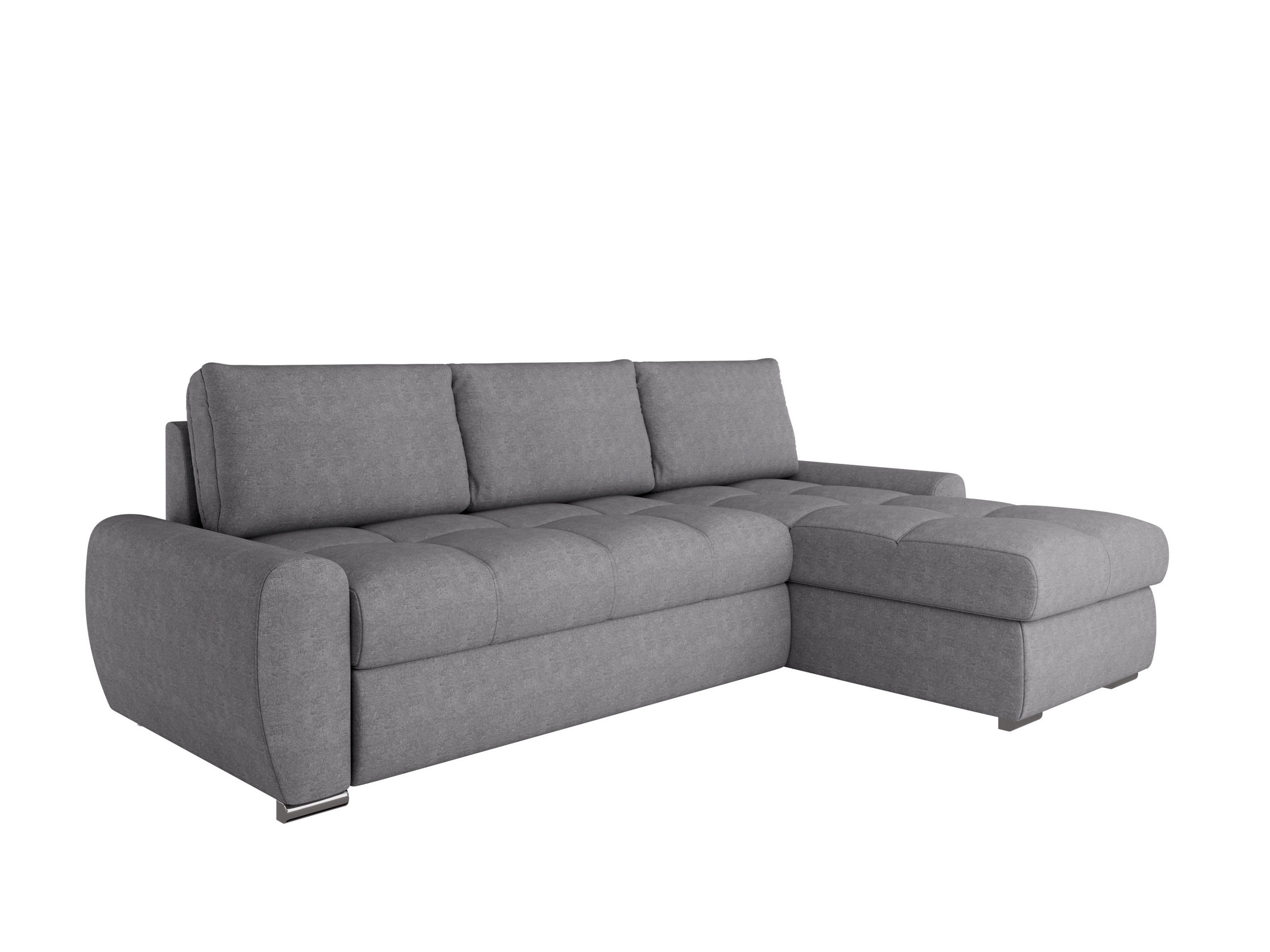 ECKSCHLAFSOFA Lunar Schlafsofa mit Bettkasten, Hellgrau - Hellgrau, Holz (237/166cm) - Panda Möbel