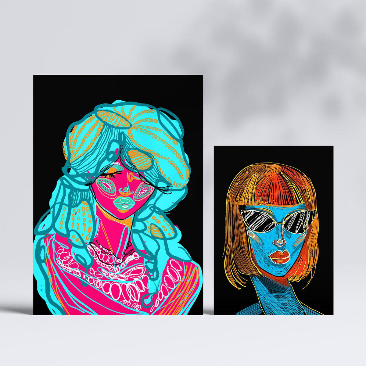 POSTER Set Mit 6 Shades of Beauty 4 Abstrakt Feminin Größe A3 & A4 Rahmenlos - Klar, Papier (29.7/1cm) - Nacnic
