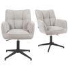 BÜROSTUHL Mika-Lea - Hellgrau/Schwarz, Textil/Metall (59/81/66cm) - DUBI Möbel